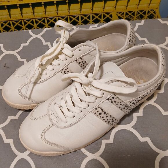 Gola BULLET J.Crew Sneakers White Leather Sz.7 /38 - Picture 1 of 7
